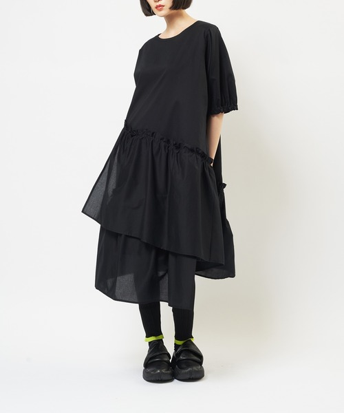 gomme(ゴム)の「ティアードワンピース(シャツワンピース・レディース・ブラック・MEDIUM)」の11枚目の写真