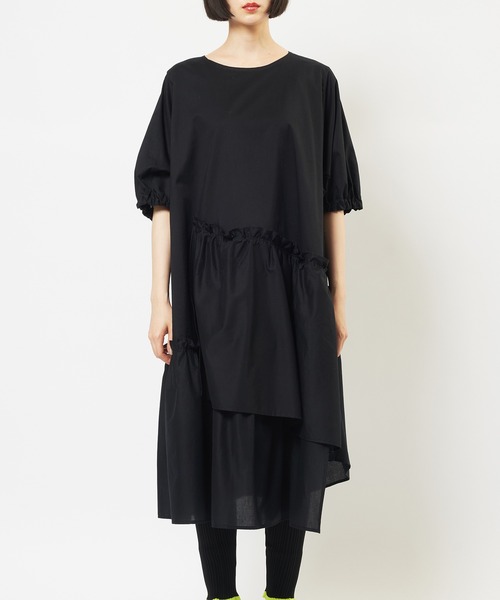 gomme(ゴム)の「ティアードワンピース(シャツワンピース・レディース・ブラック・MEDIUM)」の14枚目の写真