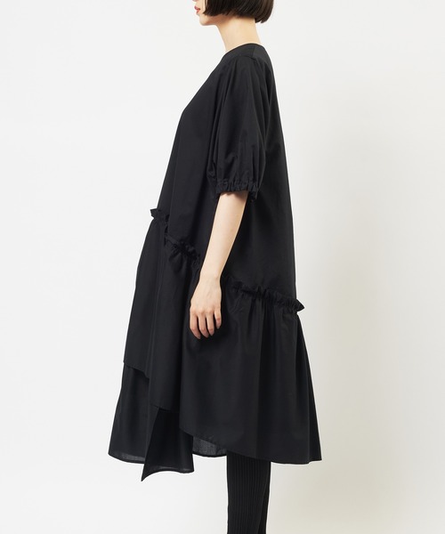 gomme(ゴム)の「ティアードワンピース(シャツワンピース・レディース・ブラック・MEDIUM)」の15枚目の写真