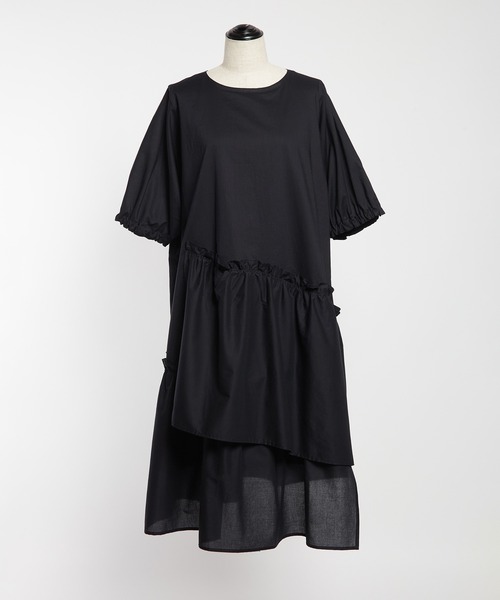 gomme(ゴム)の「ティアードワンピース(シャツワンピース・レディース・ブラック・MEDIUM)」の17枚目の写真