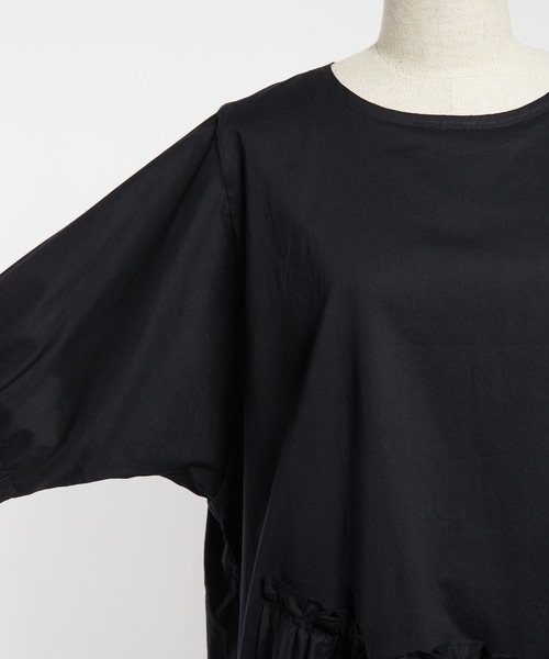 gomme(ゴム)の「ティアードワンピース(シャツワンピース・レディース・ブラック・MEDIUM)」の4枚目の写真