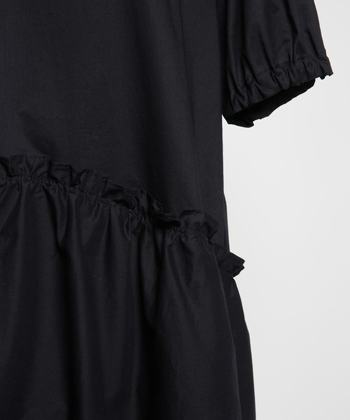 gomme(ゴム)の「ティアードワンピース(シャツワンピース・レディース・ブラック・MEDIUM)」の6枚目の写真