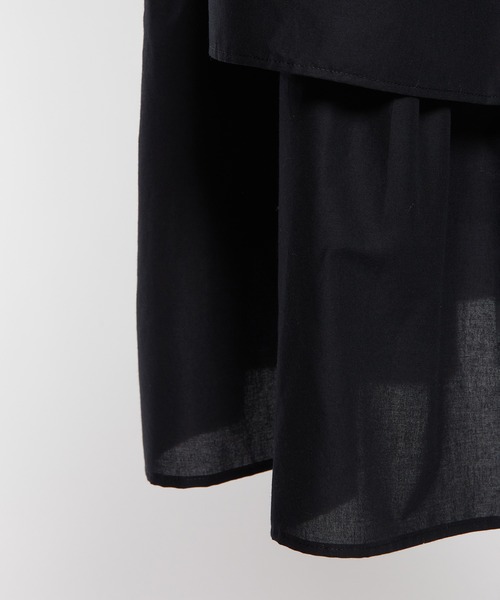 gomme(ゴム)の「ティアードワンピース(シャツワンピース・レディース・ブラック・MEDIUM)」の7枚目の写真