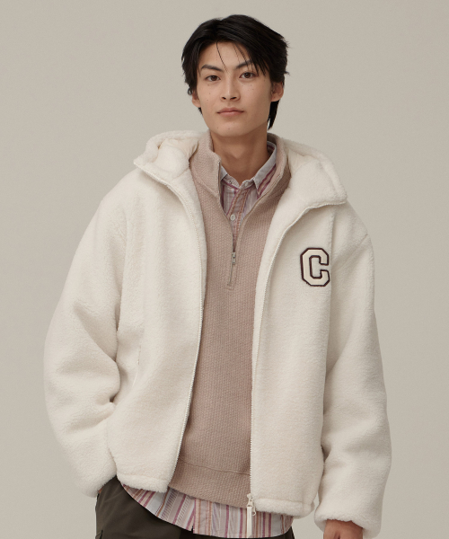 COVERNAT(カバーナット)の「アーチロゴフードシェルパジャケットアイボリー(その他アウター・レディース・その他・XX-LARGE/MEDIUM/LARGE/X-LARGE)」の1枚目の写真