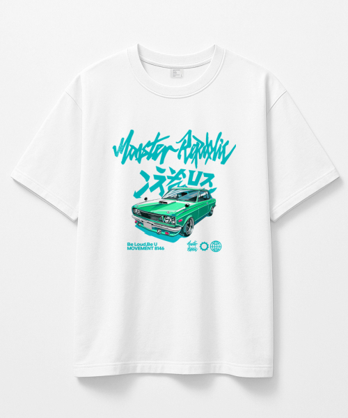 MONSTER REPUBLIC（モンスターリパブリック）の「レトロドリフトグリーンTシャツホワイト_8146（Tシャツ/カットソー・レディース・その他・LARGE/X-LARGE/SMALL/MEDIUM）」の6枚目の写真