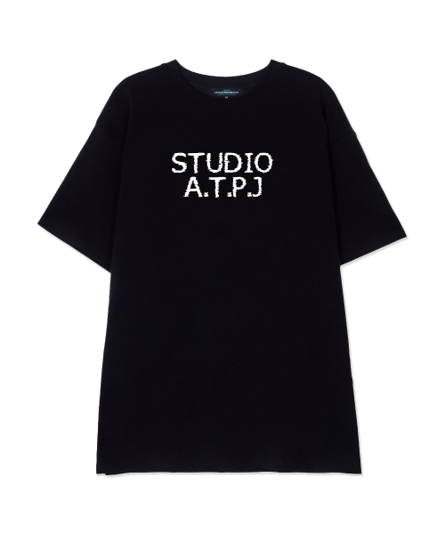 ASTRAL PROJECTION(アストラルプロジェクション)の「エイピースタジオ ビギン スーピマコットン ラウンドネック 半袖Tシャツ_ブラック(Tシャツ/カットソー・メンズ・その他・LARGE/MEDIUM/X-LARGE)」の1枚目の写真