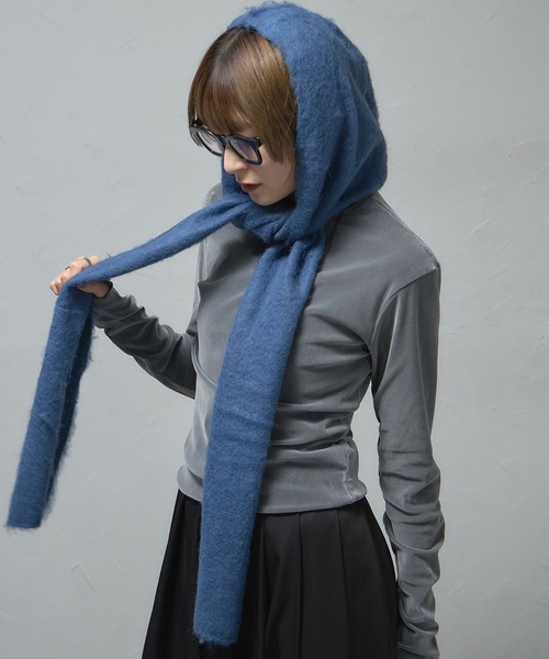 セール】モヘアフード付きマフラー（マフラー）｜leimn（レイムン）の