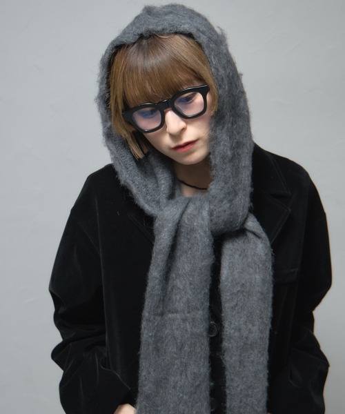 モヘアフード付きマフラー（マフラー）｜leimn（レイムン）の