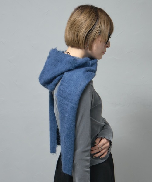 モヘアフード付きマフラー（マフラー）｜leimn（レイムン）の