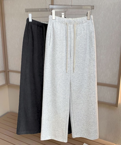 DAY CLOSET(デイ クローゼット)の「【大きいサイズ有/ウエストゴム・紐調節可】楽なのにこなれ見え。ピーチスキンスウェットイージーパンツ レディース(スウェットパンツ・レディース・アイボリー/グレー/チャコールグレー/オートミール・L/XL/M)」の15枚目の写真