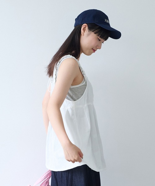 bulle de savon(ビュルデサボン)の「patchwork ジャカード キャミブラウス(シャツ/ブラウス・レディース・ホワイト・FREE)」の4枚目の写真