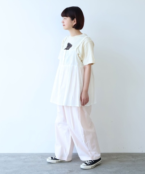 bulle de savon(ビュルデサボン)の「patchwork ジャカード キャミブラウス(シャツ/ブラウス・レディース・ホワイト・FREE)」の20枚目の写真