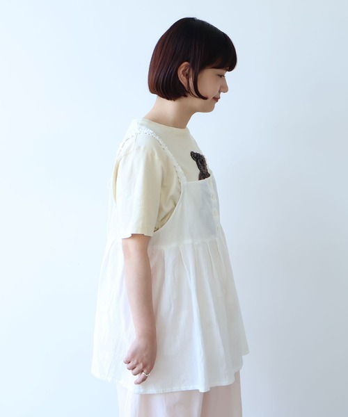 bulle de savon(ビュルデサボン)の「patchwork ジャカード キャミブラウス(シャツ/ブラウス・レディース・ホワイト・FREE)」の12枚目の写真