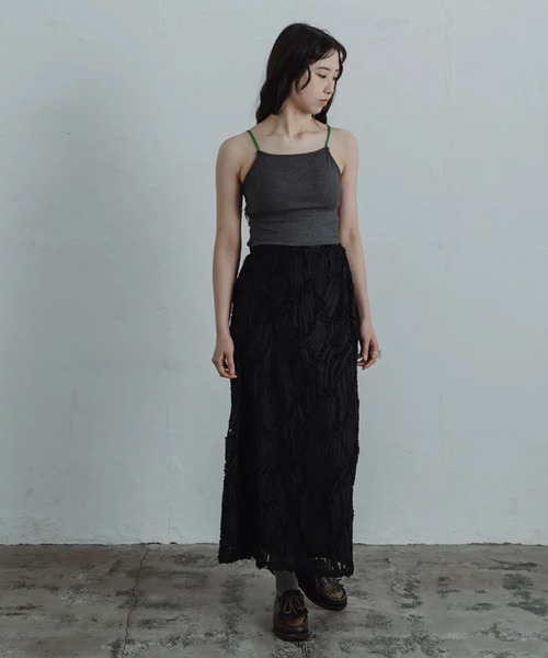 merrylatte(メリーラテ)の「line lace straight skirt(スカート・レディース・ブラック・FREE)」の14枚目の写真