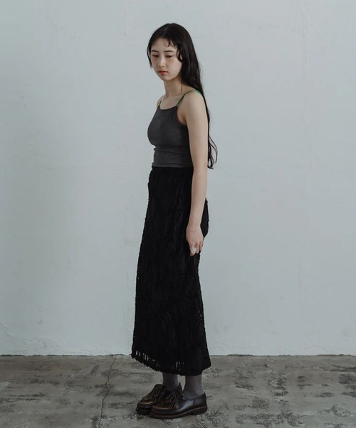 merrylatte(メリーラテ)の「line lace straight skirt(スカート・レディース・ブラック・FREE)」の13枚目の写真