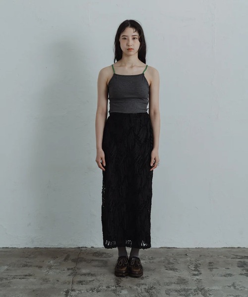 merrylatte(メリーラテ)の「line lace straight skirt(スカート・レディース・ブラック・FREE)」の10枚目の写真