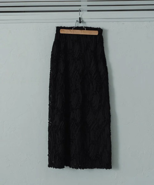 merrylatte(メリーラテ)の「line lace straight skirt(スカート・レディース・ブラック・FREE)」の16枚目の写真