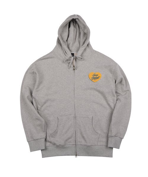 CREAM SODA LAB(クリームソーダラボ)の「ヒューマンハイライトスモールハートフードジップアップグレーイエロー(パーカー・レディース・その他・LARGE/X-LARGE)」の5枚目の写真