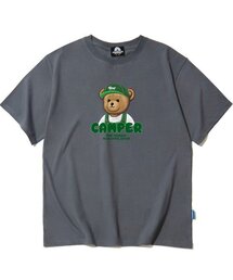 キャンパーベアグラフィックTシャツ - グレー