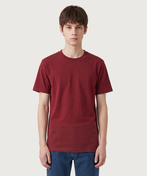 TOPBOY(トップボーイ)の「スタンダードフィット コマサ 30番手 半袖Tシャツ ワイン(Tシャツ/カットソー・レディース・バーガンディー・XXX-LARGE/LARGE/MEDIUM/SMALL/X-LARGE/XX-LARGE)」の1枚目の写真