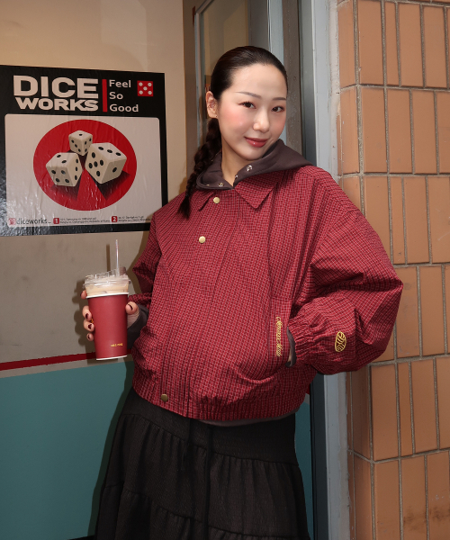 MENASOO(ミナス)の「MNS Classic Check Jacket_Burgundy(その他アウター・レディース・バーガンディー・F)」の3枚目の写真
