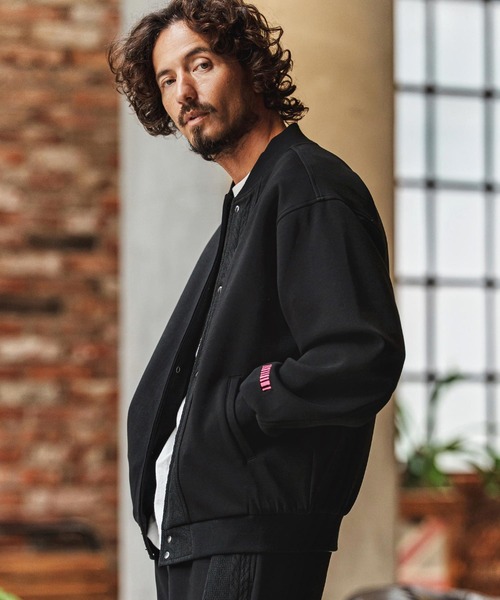 felkod(フィルコッド)の「mj11311-Cable Knit Like Cardboard Knit Blouson ブルゾン(F26S010)(ブルゾン・メンズ・ブラック/ネイビー・S/M/L)」の9枚目の写真