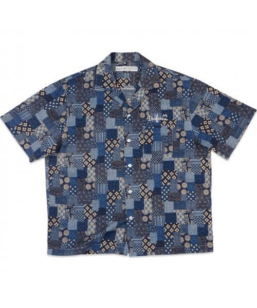 DIAFVINE(ディアフバイン)の「DV.LOT 683 INDIGO PATCHWORK shirt(シャツ/ブラウス・メンズ・その他・LARGE/X-LARGE)」の1枚目の写真