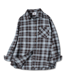 GRAYBLVD（グレイブラバット）の「ボルトンチェックシャツ GKCSH42 (ブルー)（シャツ/ブラウス）」