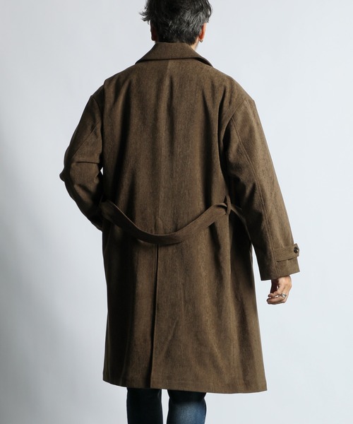 ジャケット・アウター EDWARDS Wool Trench Coat Taupe THE FLAGSHIP】ウールカシミヤ ダブルフェイス ビーバー コート