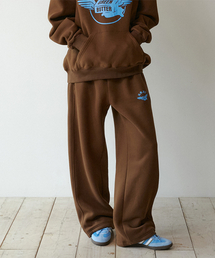 GREEN BUTTER（グリーンバター）の「Butter Wing Fluff Sweat Pants (Brown)（スウェットパンツ）」
