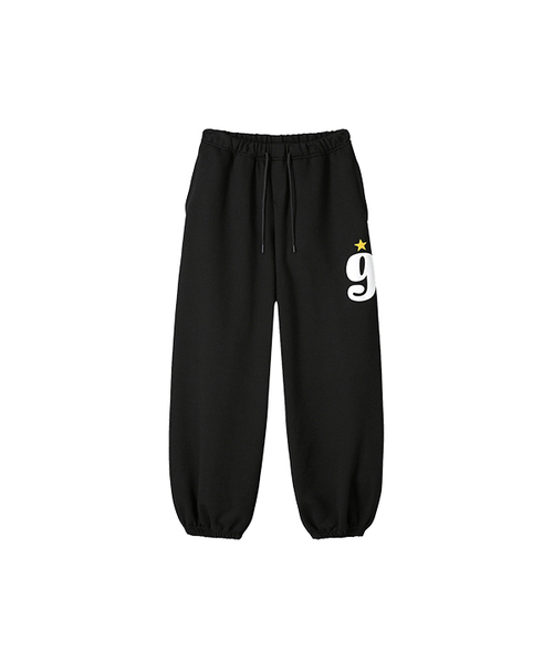 9999ARCHIVE(9999アーカイブ)の「9 Star Jogger Sweat Pants(スウェットパンツ・レディース・ブラック・1/2)」の1枚目の写真