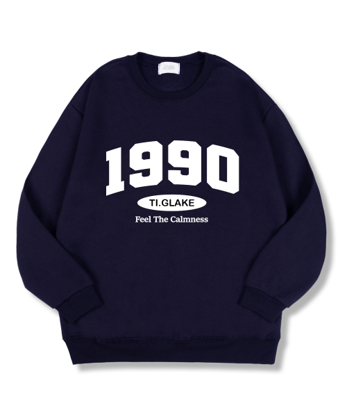 TI.GLAKE(ティーグレイク)の「1990カムニス オーバーサイズ 特殊裏毛 スウェットシャツ ネイビー(スウェット・レディース・その他・MEDIUM/LARGE/X-LARGE/XX-LARGE)」の1枚目の写真