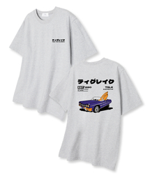 サーフィンカー オーバーサイズ 半袖Tシャツ ライトグレー