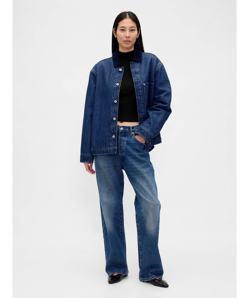 GAP(ギャップ)の「ポインテール リブ クロップド タートルネックカットソー(Tシャツ/カットソー・レディース・ブラック/ブルー/オフホワイト/ブラウン・XS/S/M/L/XL/XXS)」の9枚目の写真