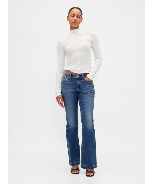 GAP(ギャップ)の「ポインテール リブ クロップド タートルネックカットソー(Tシャツ/カットソー・レディース・ブラック/ブルー/オフホワイト/ブラウン・XS/S/M/L/XL/XXS)」の10枚目の写真