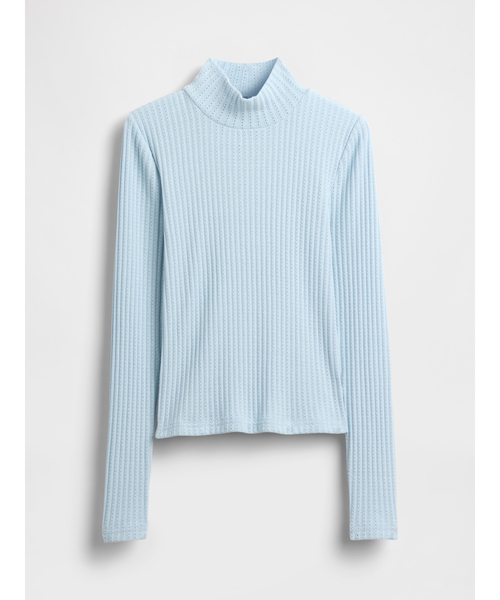 GAP(ギャップ)の「ポインテール リブ クロップド タートルネックカットソー(Tシャツ/カットソー・レディース・ブラック/ブルー/オフホワイト/ブラウン・XS/S/M/L/XL/XXS)」の17枚目の写真