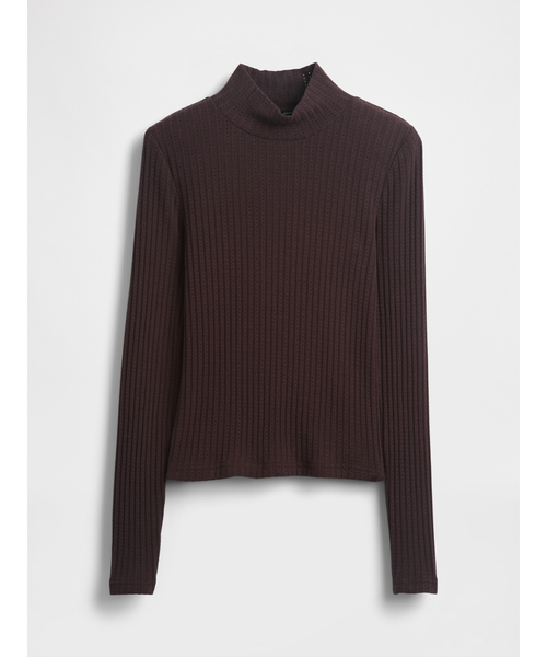 GAP(ギャップ)の「ポインテール リブ クロップド タートルネックカットソー(Tシャツ/カットソー・レディース・ブラック/ブルー/オフホワイト/ブラウン・XS/S/M/L/XL/XXS)」の19枚目の写真