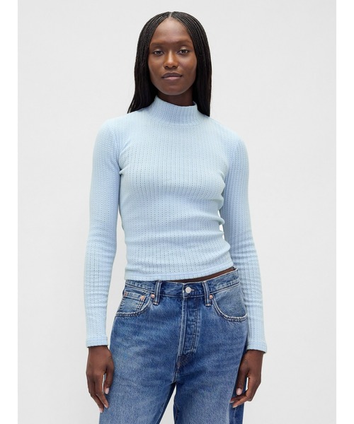 トップス blue MOUSSY MIX YARN KNIT トップス L/BLU1 -ファッション通販 FASHION WALKER