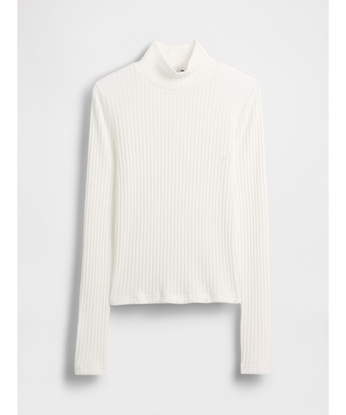 GAP(ギャップ)の「ポインテール リブ クロップド タートルネックカットソー(Tシャツ/カットソー・レディース・ブラック/ブルー/オフホワイト/ブラウン・XS/S/M/L/XL/XXS)」の8枚目の写真