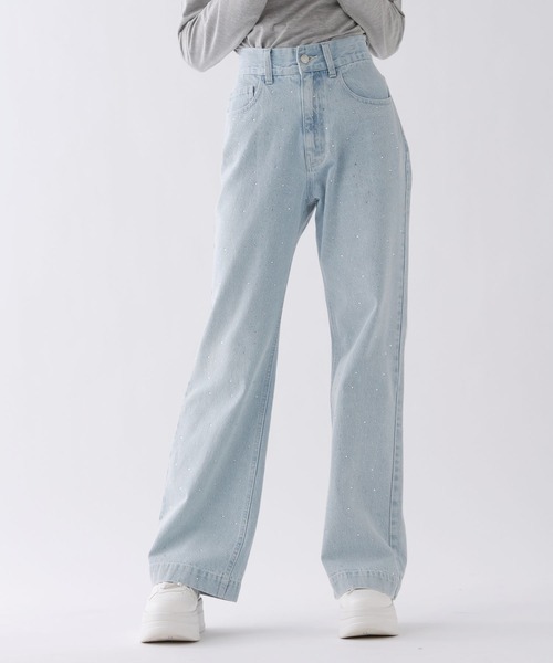 repipi armario（レピピ アルマリオ）の「トキメキビジュ―DNMパンツ（デニムパンツ・キッズ・ブルー系その他2/ブラック系その他/ブルー系その他・SMALL/MEDIUM/LARGE）」の3枚目の写真