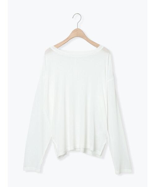 Samansa Mos2（サマンサ モスモス）の「【ZOZO限定】シアートップス（Tシャツ/カットソー・レディース・イエロー/ベージュ/ピンク/ホワイト/ブラック・F）」の15枚目の写真