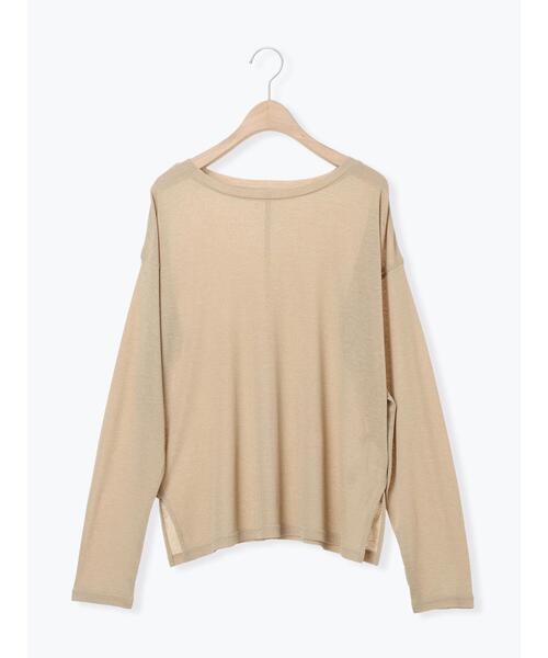 Samansa Mos2（サマンサ モスモス）の「【ZOZO限定】シアートップス（Tシャツ/カットソー・レディース・イエロー/ベージュ/ピンク/ホワイト/ブラック・F）」の17枚目の写真