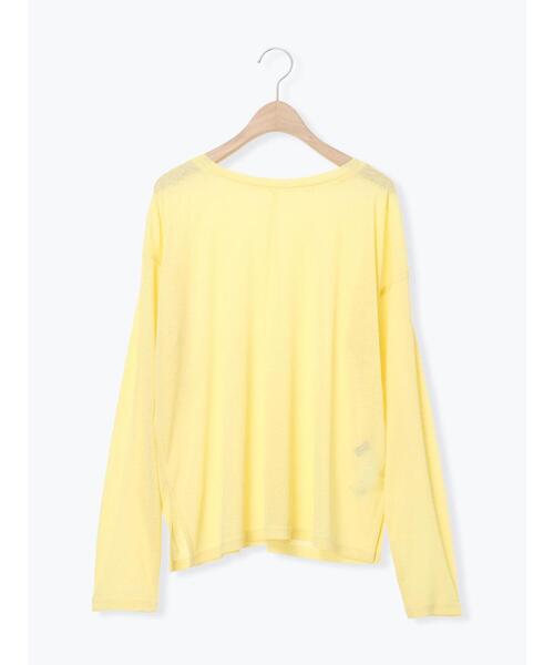 Samansa Mos2（サマンサ モスモス）の「【ZOZO限定】シアートップス（Tシャツ/カットソー・レディース・イエロー/ベージュ/ピンク/ホワイト/ブラック・F）」の18枚目の写真