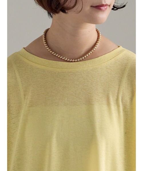 Samansa Mos2（サマンサ モスモス）の「【ZOZO限定】シアートップス（Tシャツ/カットソー・レディース・イエロー/ベージュ/ピンク/ホワイト/ブラック・F）」の20枚目の写真