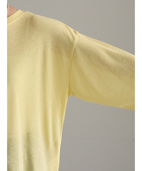 Samansa Mos2（サマンサ モスモス）の「【ZOZO限定】シアートップス（Tシャツ/カットソー・レディース・イエロー/ベージュ/ピンク/ホワイト/ブラック・F）」の21枚目の写真