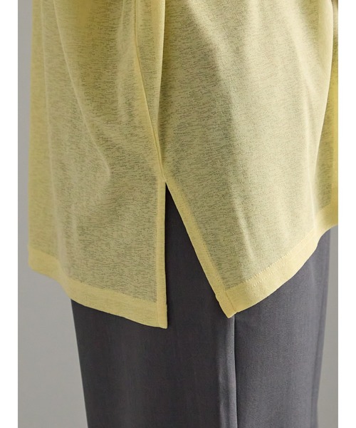 Samansa Mos2（サマンサ モスモス）の「【ZOZO限定】シアートップス（Tシャツ/カットソー・レディース・イエロー/ベージュ/ピンク/ホワイト/ブラック・F）」の6枚目の写真