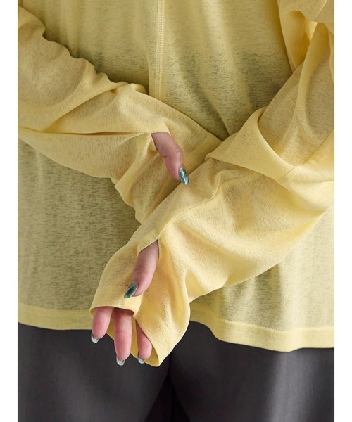 Samansa Mos2（サマンサ モスモス）の「【ZOZO限定】シアートップス（Tシャツ/カットソー・レディース・イエロー/ベージュ/ピンク/ホワイト/ブラック・F）」の7枚目の写真