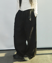 runningHIGH（ランニングハイ）の「クロスアップリケスウェットパンツ[ブラック]（スウェットパンツ）」