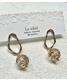 【Le soleil】ヴィンテージ風 メタルリングピアス(MA)