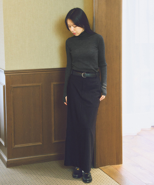 plage（プラージュ）の「bell tight スカート（スカート・レディース・チャコールグレー/ネイビー・38/34）」の3枚目の写真